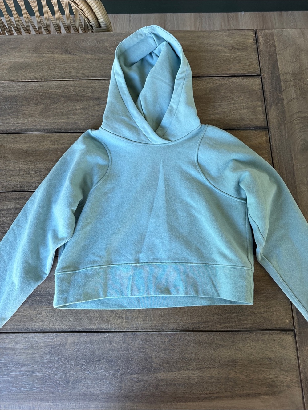Cropped Hoodie - Light Teal